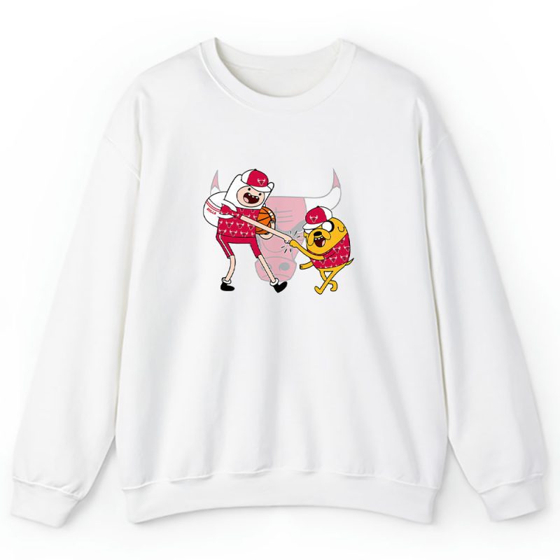 Jake The Dog  Finn X Chicago Bulls Team X Nba X Basketball Unisex Sweatshirt TBS1350