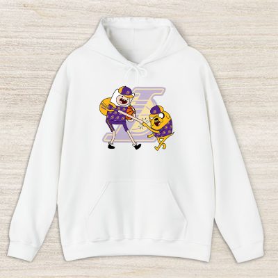 Jake The Dog  Finn X Los Angeles Lakers Team X Nba X Basketball Unisex Pullover Hoodie TBH1348