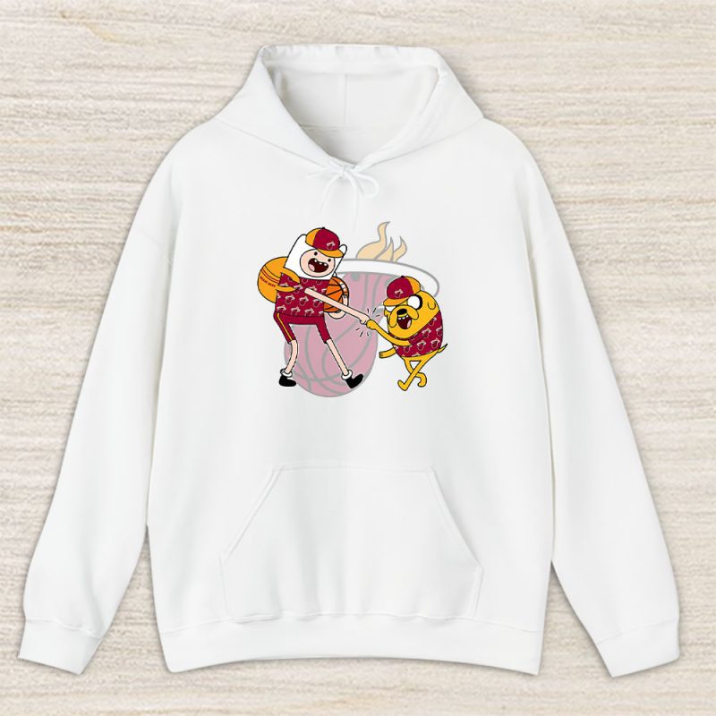 Jake The Dog  Finn X Miami Heat Team X Nba X Basketball Unisex Pullover Hoodie TBH1352