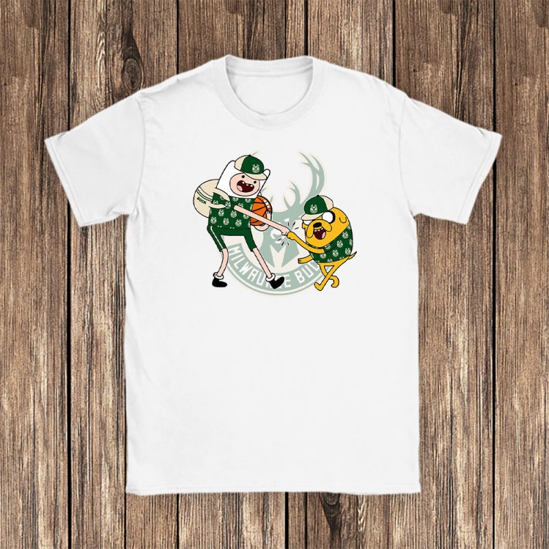 Jake The Dog  Finn X Milwaukee Bucks Team X Nba X Basketball Unisex T-Shirt TBT1355