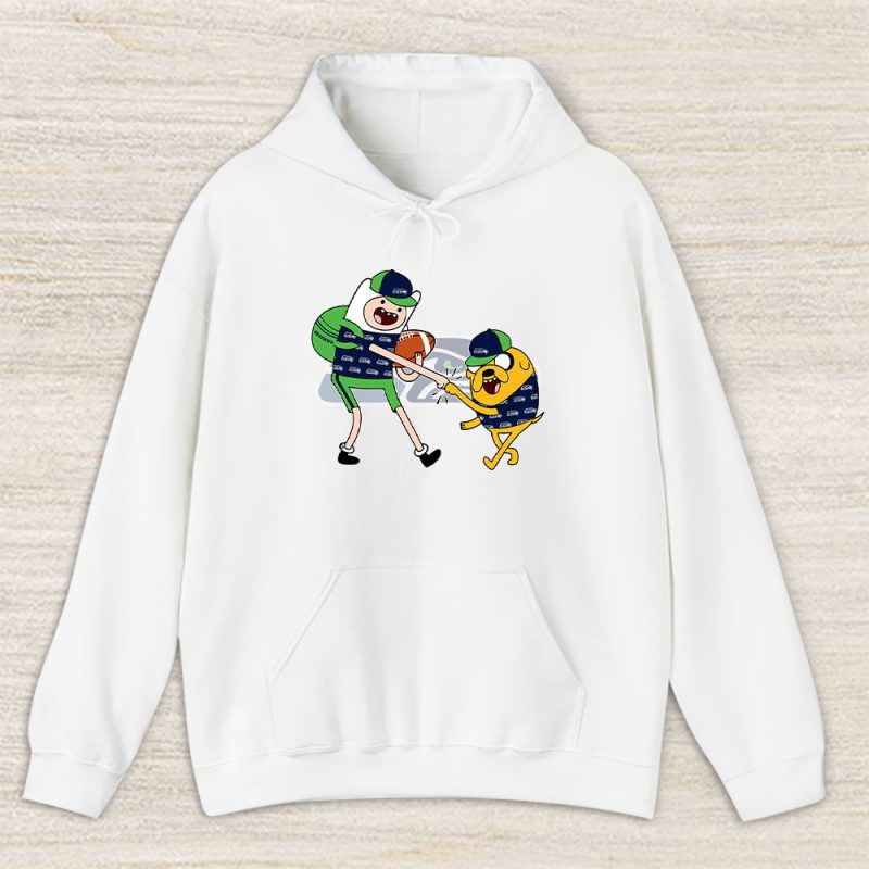 Jake The Dog  Finn X Seattle Seahawks Team X Nfl X American Football Unisex Pullover Hoodie TBH1346