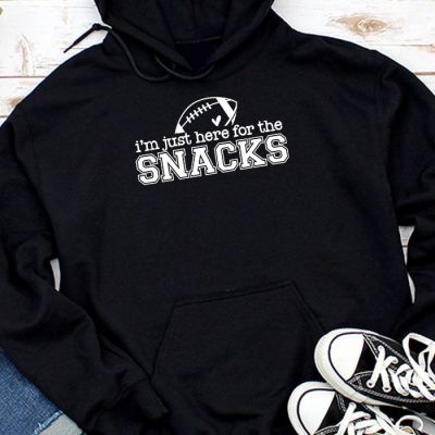 Just Here For The Snacks American Football Funny Women Kids Hoodie MHS1267