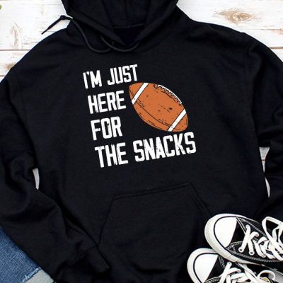 Just Here For The Snacks American Football Funny Women Kids Hoodie MHS1269