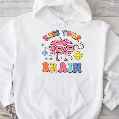 Kiss Your Brain Retro Valentines Day Valentine Teacher Squad Hoodie MHS1087