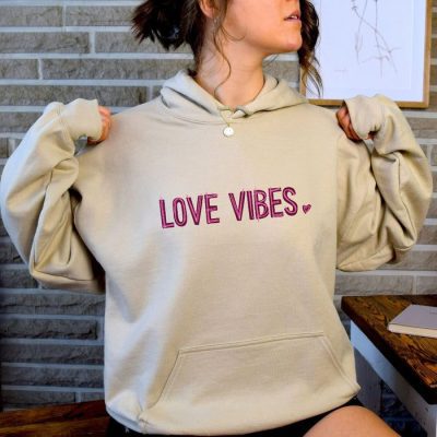 Love Vibes Heart Unisex Hoodie JSH1050