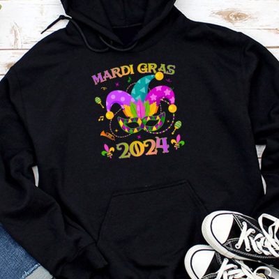 Mardi Gras 2024 Jester Outfit Kids Girls Boys Men Women Hoodie MHS1187