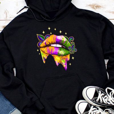 Mardi Gras Lips Queen Carnival Trendy 2024 Leopard Louisiana Hoodie MHS1127