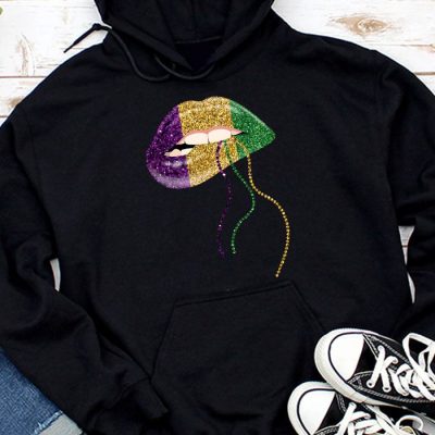 Mardi Gras Lips Queen Carnival Trendy 2024 Leopard Louisiana Hoodie MHS1128