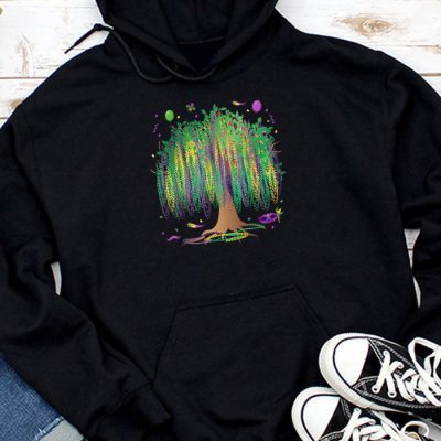 Mardi Gras Tree Beads New Orleans 2024 Festival Womens Hoodie MHS1119