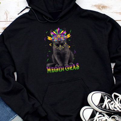 Meowdi Gras Mardi Gras Cat Lover New Orleans Louisiana USA Hoodie MHS1100