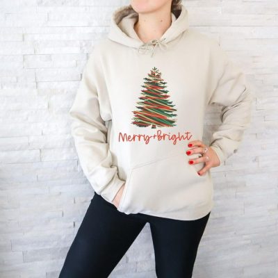 Merry Bright Christmas Tree Unisex Hoodie JSH1297
