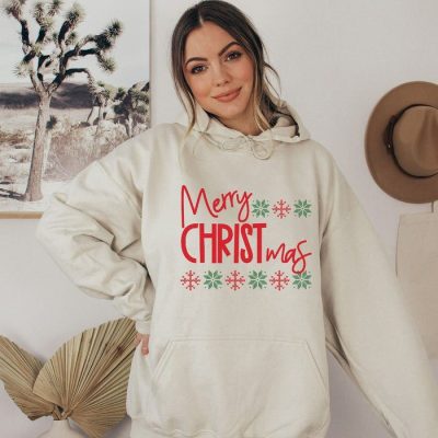 Merry Christmas Snowflakes Unisex Hoodie JSH1074