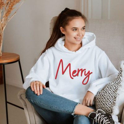 Merry Shadow Text Unisex Hoodie JSH1106
