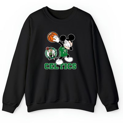 Mickey Mouse X Dabbing Dance X Boston Celtics Team X Nba X Basketball Unisex Sweatshirt TBS1371
