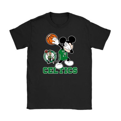Mickey Mouse X Dabbing Dance X Boston Celtics Team X Nba X Basketball Unisex T-Shirt TBT1371