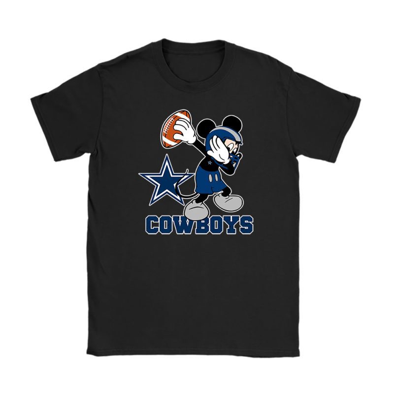 Mickey Mouse X Dabbing Dance X Dallas Cowboys Team X Nfl X American Football Unisex T-Shirt TBT1376