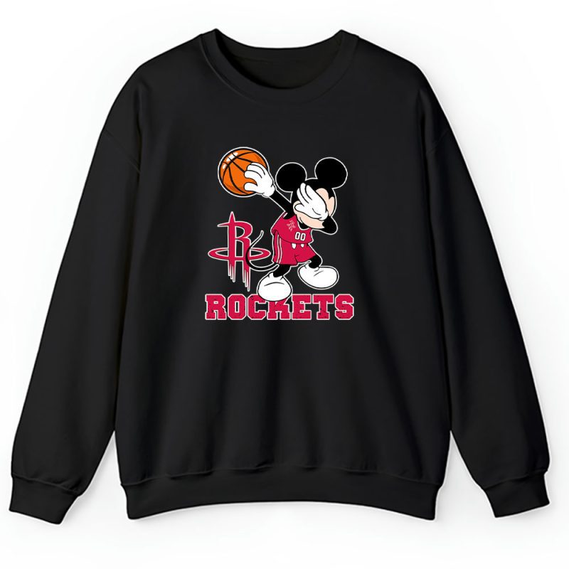 Mickey Mouse X Dabbing Dance X Houston Rockets Team X Nba X Basketball Unisex Sweatshirt TBS1373