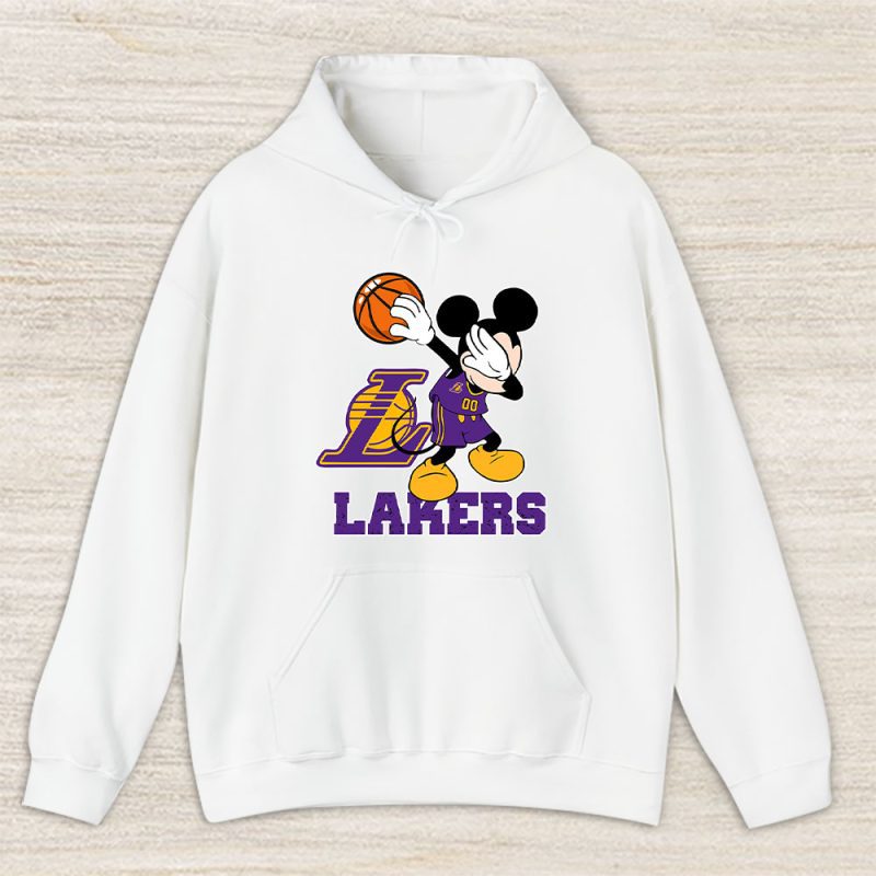 Mickey Mouse X Dabbing Dance X Los Angeles Lakers Team X Nba X Basketball Unisex Pullover Hoodie TBH1368