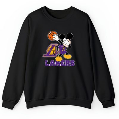 Mickey Mouse X Dabbing Dance X Los Angeles Lakers Team X Nba X Basketball Unisex Sweatshirt TBS1368