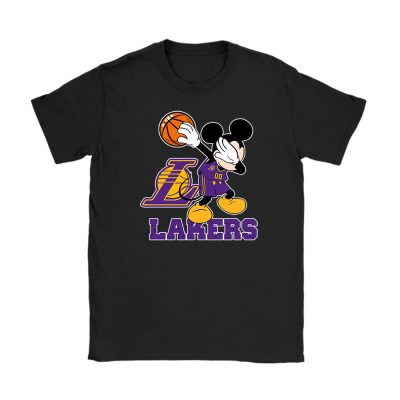Mickey Mouse X Dabbing Dance X Los Angeles Lakers Team X Nba X Basketball Unisex T-Shirt TBT1368