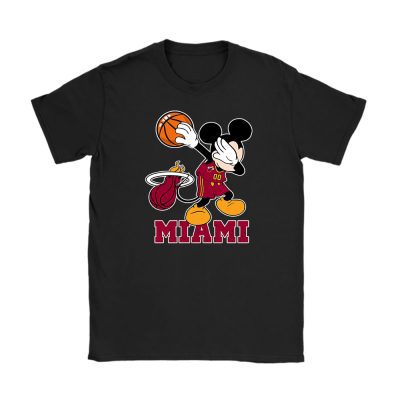Mickey Mouse X Dabbing Dance X Miami Heat Team X Nba X Basketball Unisex T-Shirt TBT1372