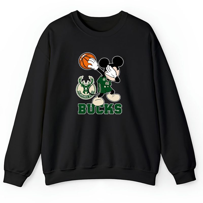 Mickey Mouse X Dabbing Dance X Milwaukee Bucks Team X Nba X Basketball Unisex Sweatshirt TBS1375