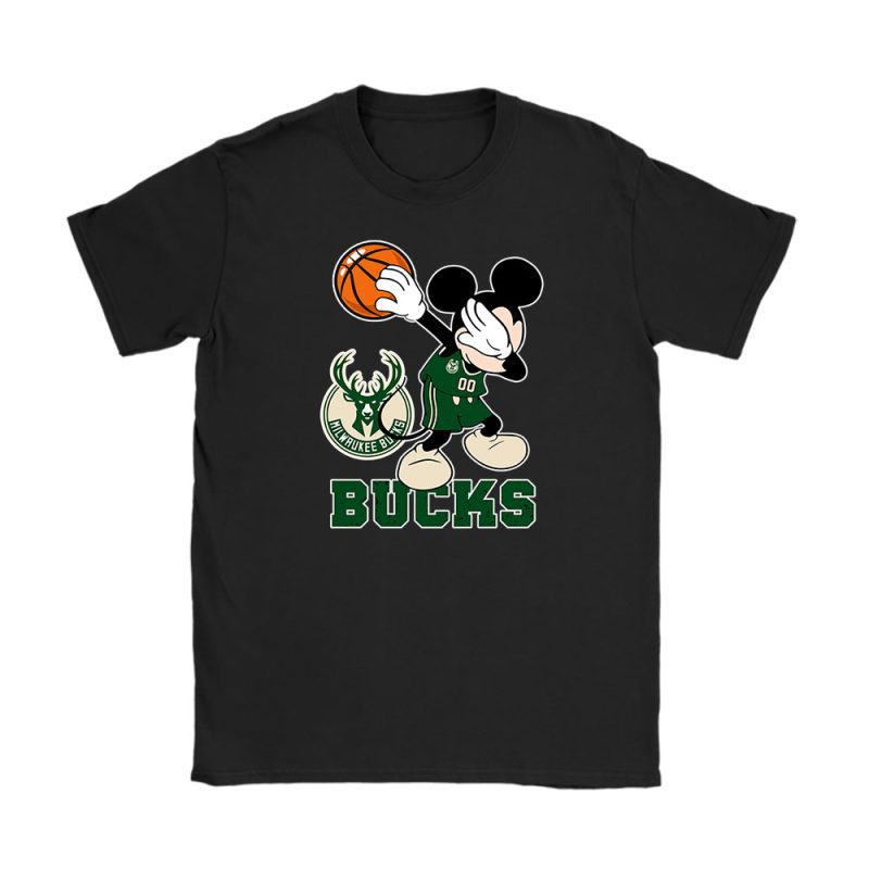 Mickey Mouse X Dabbing Dance X Milwaukee Bucks Team X Nba X Basketball Unisex T-Shirt TBT1375