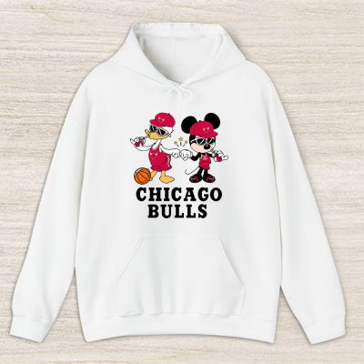 Mickey Mouse X Donald Duck X Chicago Bulls Team X Nba X Basketball Unisex Pullover Hoodie TBH1330