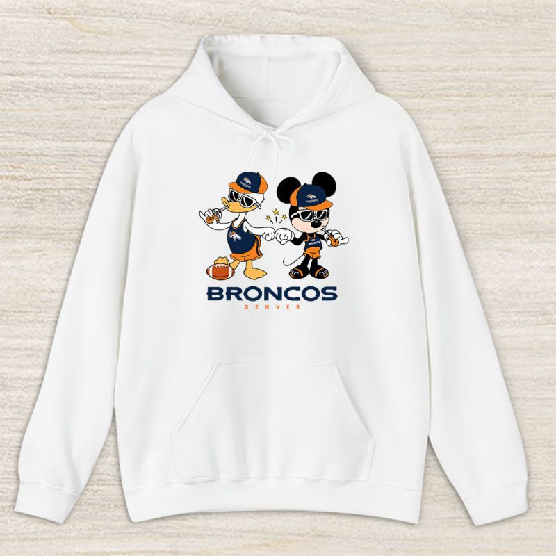 Mickey Mouse X Donald Duck X Denver Broncos Team X Nfl X American Football Unisex Pullover Hoodie TBH1345