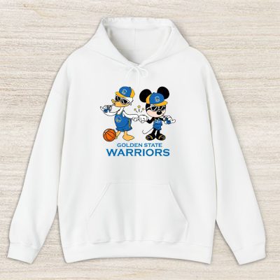 Mickey Mouse X Donald Duck X Golden State Warriors Team X Nba X Basketball Unisex Pullover Hoodie TBH1327