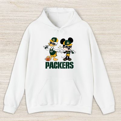 Mickey Mouse X Donald Duck X Green Bay Packers Team X Nfl X American Football Unisex Pullover Hoodie TBH1338
