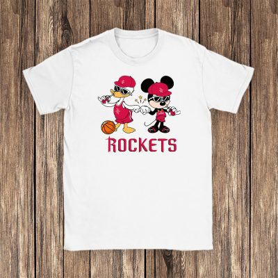 Mickey Mouse X Donald Duck X Houston Rockets Team X Nba X Basketball Unisex T-Shirt TBT1333