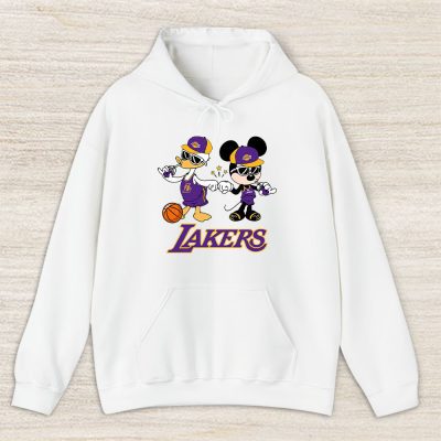 Mickey Mouse X Donald Duck X Los Angeles Lakers Team X Nba X Basketball Unisex Pullover Hoodie TBH1328