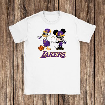 Mickey Mouse X Donald Duck X Los Angeles Lakers Team X Nba X Basketball Unisex T-Shirt TBT1328