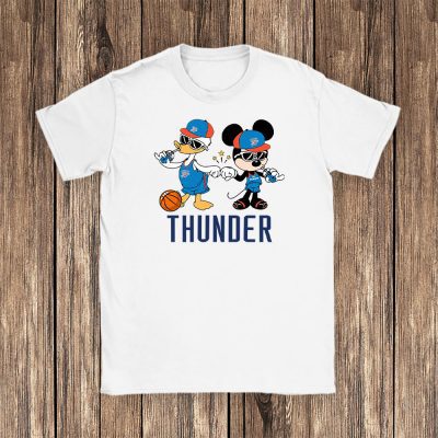 Mickey Mouse X Donald Duck X Oklahoma City Thunder Team X Nba X Basketball Unisex T-Shirt TBT1334