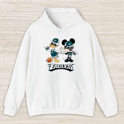 Mickey Mouse X Donald Duck X Philadelphia Eagles Team X Nfl X American Football Unisex Pullover Hoodie TBH1344