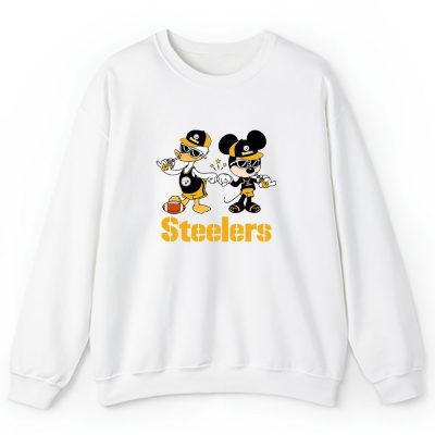 Mickey Mouse X Donald Duck X Pittsburgh Steelers Team X Nfl X American Football Unisex Sweatshirt TBS1340
