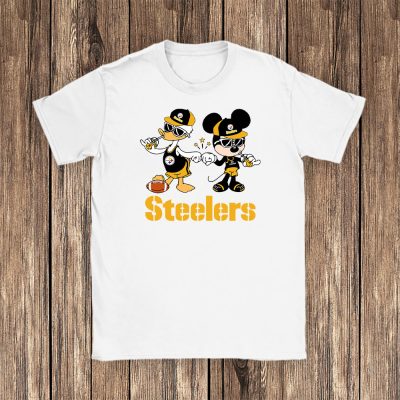 Mickey Mouse X Donald Duck X Pittsburgh Steelers Team X Nfl X American Football Unisex T-Shirt TBT1340