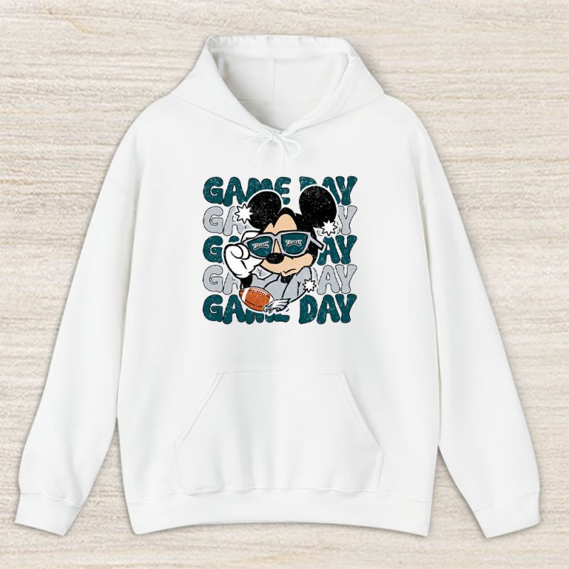 Mickey Mouse X Game Day X Philadelphia Eagles Team Unisex Hoodie TBH1454