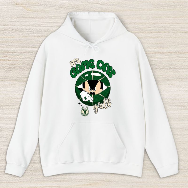 Mickey Mouse X Its Game Day Yall X Milwaukee Bucks Team Unisex Hoodie TBH1465