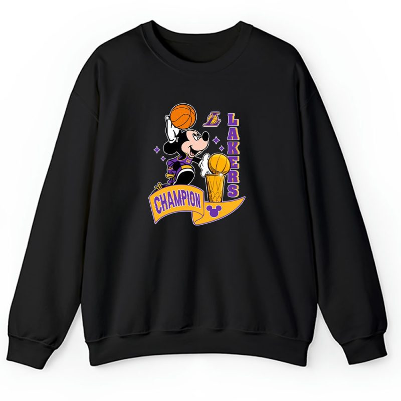 Mickey X Champion Cup X Customized X Los Angeles Lakers Team Unisex Sweatshirt TBS1498