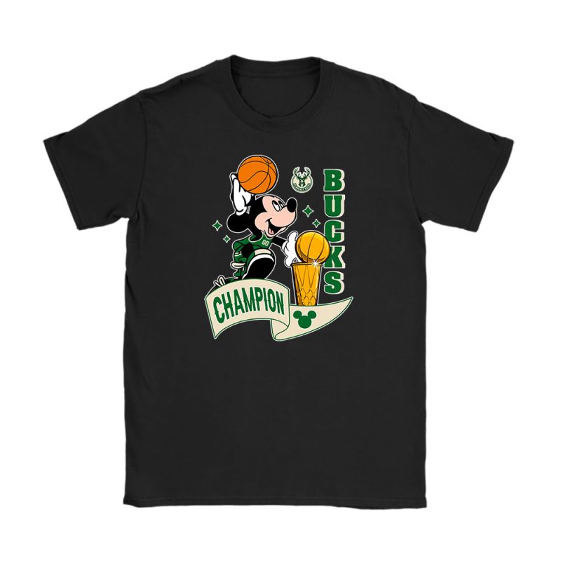 Mickey X Champion Cup X Customized X Milwaukee Bucks Team Unisex T-Shirt TBT1504