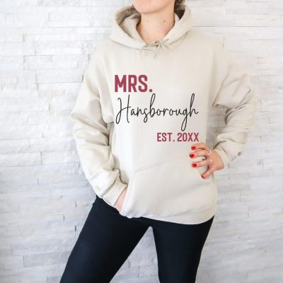 Mrs. Last Name And Date Customized Unisex Hoodie JSH1456