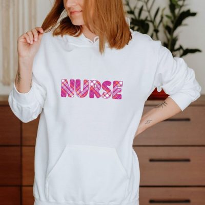 Nurse Pink Buffalo Plaid Unisex Hoodie JSH1153