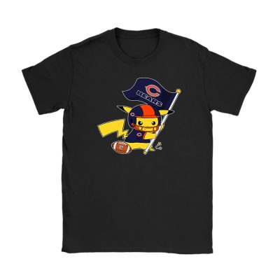 Pikachu X Flag Team X Chicago Bears Team X Nfl X American Football Unisex T-Shirt TBT1413
