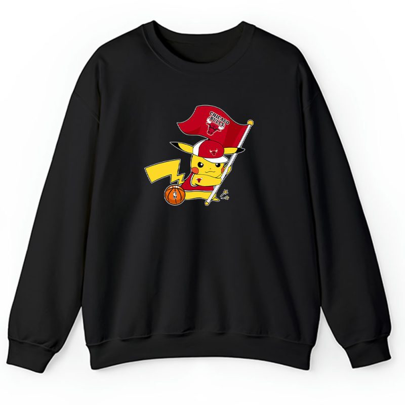Pikachu X Flag Team X Chicago Bulls Team X Nba X Basketball Unisex Sweatshirt TBS1400