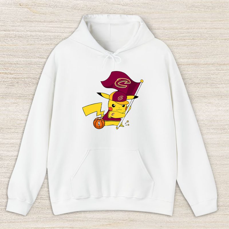 Pikachu X Flag Team X Cleveland Cavaliers Team X Nba X Basketball Unisex Pullover Hoodie TBH1399