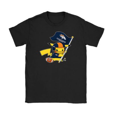 Pikachu X Flag Team X Denver Broncos Team X Nfl X American Football Unisex T-Shirt TBT1415