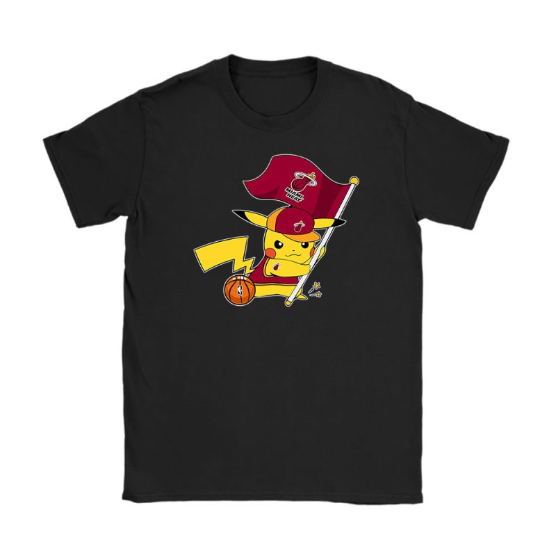 Pikachu X Flag Team X Miami Heat Team X Nba X Basketball Unisex T-Shirt TBT1402