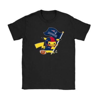 Pikachu X Flag Team X New England Patriots Team X Nfl X American Football Unisex T-Shirt TBT1409